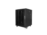 SZAFA INSTALACYJNA RACK STOJĄCA 19" 15U 600X600 CZARNA DRZWI SZKLANE LANBERG (ZŁOŻONA)