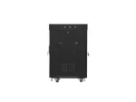 SZAFA INSTALACYJNA RACK STOJĄCA 19" 15U 600X600 CZARNA DRZWI SZKLANE LCD LANBERG (FLAT PACK) V2