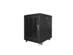 SZAFA INSTALACYJNA RACK STOJĄCA 19" 15U 600X800 CZARNA DRZWI PERFOROWANE LANBERG (FLAT PACK)