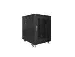 SZAFA INSTALACYJNA RACK STOJĄCA 19" 15U 600X800 CZARNA DRZWI PERFOROWANE LANBERG (FLAT PACK)