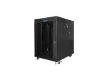 SZAFA INSTALACYJNA RACK STOJĄCA 19" 15U 600X800 CZARNA DRZWI SZKLANE LCD LANBERG (FLAT PACK) V2
