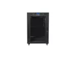 SZAFA INSTALACYJNA RACK STOJĄCA 19" 15U 600X800 CZARNA DRZWI SZKLANE LCD LANBERG (FLAT PACK) V2