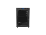 SZAFA INSTALACYJNA RACK STOJĄCA 19" 15U 600X800 CZARNA DRZWI SZKLANE LCD LANBERG (FLAT PACK) V2