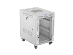 SZAFA INSTALACYJNA RACK STOJĄCA 19" 15U 600X800 SZARA DRZWI SZKLANE LCD LANBERG (FLAT PACK) V2