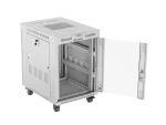 SZAFA INSTALACYJNA RACK STOJĄCA 19" 15U 600X800 SZARA DRZWI SZKLANE LCD LANBERG (FLAT PACK) V2