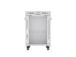 SZAFA INSTALACYJNA RACK STOJĄCA 19" 15U 600X800 SZARA DRZWI SZKLANE LCD LANBERG (FLAT PACK) V2