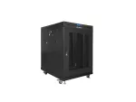 SZAFA INSTALACYJNA RACK STOJĄCA 19" 15U 800X1000 CZARNA DRZWI PERFOROWANE LCD LANBERG (FLAT PACK) V2