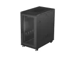SZAFA INSTALACYJNA RACK STOJĄCA 19" 22U 600X1000 CZARNA DRZWI PERFOROWANE LANBERG (FLAT PACK)