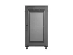 SZAFA INSTALACYJNA RACK STOJĄCA 19" 22U 600X1000 CZARNA DRZWI PERFOROWANE LANBERG (FLAT PACK)