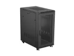 SZAFA INSTALACYJNA RACK STOJĄCA 19" 22U 600X1000 CZARNA DRZWI PERFOROWANE LANBERG (FLAT PACK)