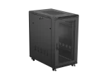 SZAFA INSTALACYJNA RACK STOJĄCA 19" 22U 600X1000 CZARNA DRZWI PERFOROWANE LANBERG (FLAT PACK)