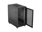 SZAFA INSTALACYJNA RACK STOJĄCA 19" 22U 600X1000 CZARNA DRZWI PERFOROWANE LANBERG (FLAT PACK)
