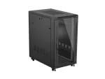 SZAFA INSTALACYJNA RACK STOJĄCA 19" 22U 600X1000 CZARNA DRZWI PRZESZKLONE LANBERG (FLAT PACK)