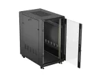 SZAFA INSTALACYJNA RACK STOJĄCA 19" 22U 600X1000 CZARNA DRZWI PRZESZKLONE LANBERG (FLAT PACK)