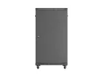 SZAFA INSTALACYJNA RACK STOJĄCA 19" 22U 600X1000 CZARNA DRZWI PRZESZKLONE LANBERG (FLAT PACK)