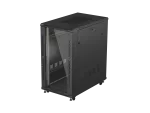 SZAFA INSTALACYJNA RACK STOJĄCA 19" 22U 600X1000 CZARNA DRZWI PRZESZKLONE LANBERG (FLAT PACK)