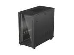 SZAFA INSTALACYJNA RACK STOJĄCA 19" 22U 600X1200 CZARNA DRZWI PRZESZKLONE LANBERG (FLAT PACK)