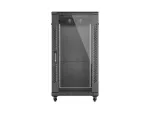 SZAFA INSTALACYJNA RACK STOJĄCA 19" 22U 600X1200 CZARNA DRZWI PRZESZKLONE LANBERG (FLAT PACK)