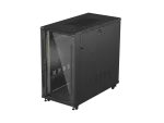 SZAFA INSTALACYJNA RACK STOJĄCA 19" 22U 600X1200 CZARNA DRZWI PRZESZKLONE LANBERG (FLAT PACK)