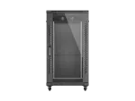 SZAFA INSTALACYJNA RACK STOJĄCA 19" 22U 600X1200 CZARNA DRZWI PRZESZKLONE LANBERG (FLAT PACK)