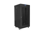 SZAFA INSTALACYJNA RACK STOJĄCA 19" 22U 600X600 CZARNA DRZWI PERFOROWANE LCD LANBERG (FLAT PACK) V2
