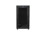 SZAFA INSTALACYJNA RACK STOJĄCA 19" 22U 600X600 CZARNA DRZWI SZKLANE LCD LANBERG (FLAT PACK) V2