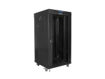 SZAFA INSTALACYJNA RACK STOJĄCA 19" 22U 600X600 CZARNA DRZWI SZKLANE LCD LANBERG (FLAT PACK) V2