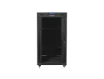 SZAFA INSTALACYJNA RACK STOJĄCA 19" 22U 600X600 CZARNA DRZWI SZKLANE LCD LANBERG (FLAT PACK) V2