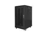 SZAFA INSTALACYJNA RACK STOJĄCA 19" 22U 600X800 CZARNA DRZWI PERFOROWANE LANBERG (FLAT PACK)