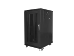 SZAFA INSTALACYJNA RACK STOJĄCA 19" 22U 600X800 CZARNA DRZWI PERFOROWANE LANBERG (FLAT PACK)