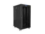 SZAFA INSTALACYJNA RACK STOJĄCA 19" 22U 600X800 CZARNA DRZWI SZKLANE LCD LANBERG (FLAT PACK) V2