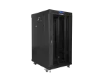 SZAFA INSTALACYJNA RACK STOJĄCA 19" 22U 600X800 CZARNA DRZWI SZKLANE LCD LANBERG (FLAT PACK) V2