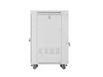 SZAFA INSTALACYJNA RACK STOJĄCA 19" 22U 600X800 SZARA DRZWI SZKLANE LCD LANBERG (FLAT PACK) V2