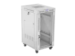 SZAFA INSTALACYJNA RACK STOJĄCA 19" 22U 600X800 SZARA DRZWI SZKLANE LCD LANBERG (FLAT PACK) V2