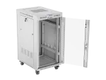 SZAFA INSTALACYJNA RACK STOJĄCA 19" 22U 600X800 SZARA DRZWI SZKLANE LCD LANBERG (FLAT PACK) V2