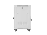 SZAFA INSTALACYJNA RACK STOJĄCA 19" 22U 600X800 SZARA DRZWI SZKLANE LCD LANBERG (FLAT PACK) V2