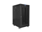 SZAFA INSTALACYJNA RACK STOJĄCA 19" 22U 800X1000 CZARNA DRZWI PERFOROWANE LCD LANBERG (FLAT PACK) V2