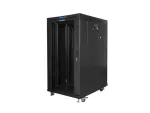SZAFA INSTALACYJNA RACK STOJĄCA 19" 22U 800X1000 CZARNA DRZWI SZKLANE LCD LANBERG (FLAT PACK) V2
