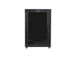 SZAFA INSTALACYJNA RACK STOJĄCA 19" 22U 800X1000 CZARNA DRZWI SZKLANE LCD LANBERG (FLAT PACK) V2