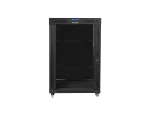 SZAFA INSTALACYJNA RACK STOJĄCA 19" 22U 800X1000 CZARNA DRZWI SZKLANE LCD LANBERG (FLAT PACK) V2