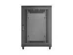 SZAFA INSTALACYJNA RACK STOJĄCA 19" 22U 800X1200 CZARNA DRZWI PERFOROWANE LANBERG (FLAT PACK)