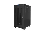 SZAFA INSTALACYJNA RACK STOJĄCA 19" 22U 800X800 CZARNA DRZWI PERFOROWANE LCD LANBERG (FLAT PACK) V2