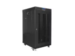 SZAFA INSTALACYJNA RACK STOJĄCA 19" 22U 800X800 CZARNA DRZWI PERFOROWANE LCD LANBERG (FLAT PACK) V2