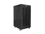SZAFA INSTALACYJNA RACK STOJĄCA 19" 22U 800X800 CZARNA DRZWI PERFOROWANE LCD LANBERG (FLAT PACK) V2