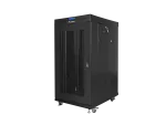 SZAFA INSTALACYJNA RACK STOJĄCA 19" 22U 800X800 CZARNA DRZWI PERFOROWANE LCD LANBERG (FLAT PACK) V2