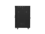 SZAFA INSTALACYJNA RACK STOJĄCA 19" 22U 800X800 CZARNA DRZWI SZKLANE LCD LANBERG (FLAT PACK) V2