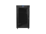 SZAFA INSTALACYJNA RACK STOJĄCA 19" 22U 800X800 CZARNA DRZWI SZKLANE LCD LANBERG (FLAT PACK) V2