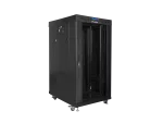 SZAFA INSTALACYJNA RACK STOJĄCA 19" 22U 800X800 CZARNA DRZWI SZKLANE LCD LANBERG (FLAT PACK) V2