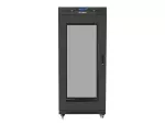 SZAFA INSTALACYJNA RACK STOJĄCA 19" 27U 600X600 CZARNA DRZWI PERFOROWANE LCD LANBERG (FLAT PACK) V2