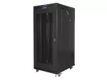 SZAFA INSTALACYJNA RACK STOJĄCA 19" 27U 600X800 CZARNA DRZWI PERFOROWANE LCD LANBERG (FLAT PACK) V2